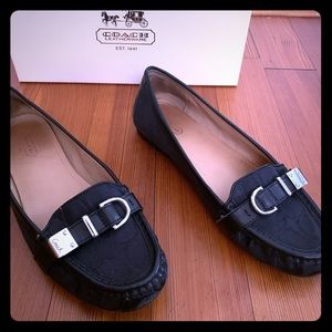 Coach Black Flores Loafers